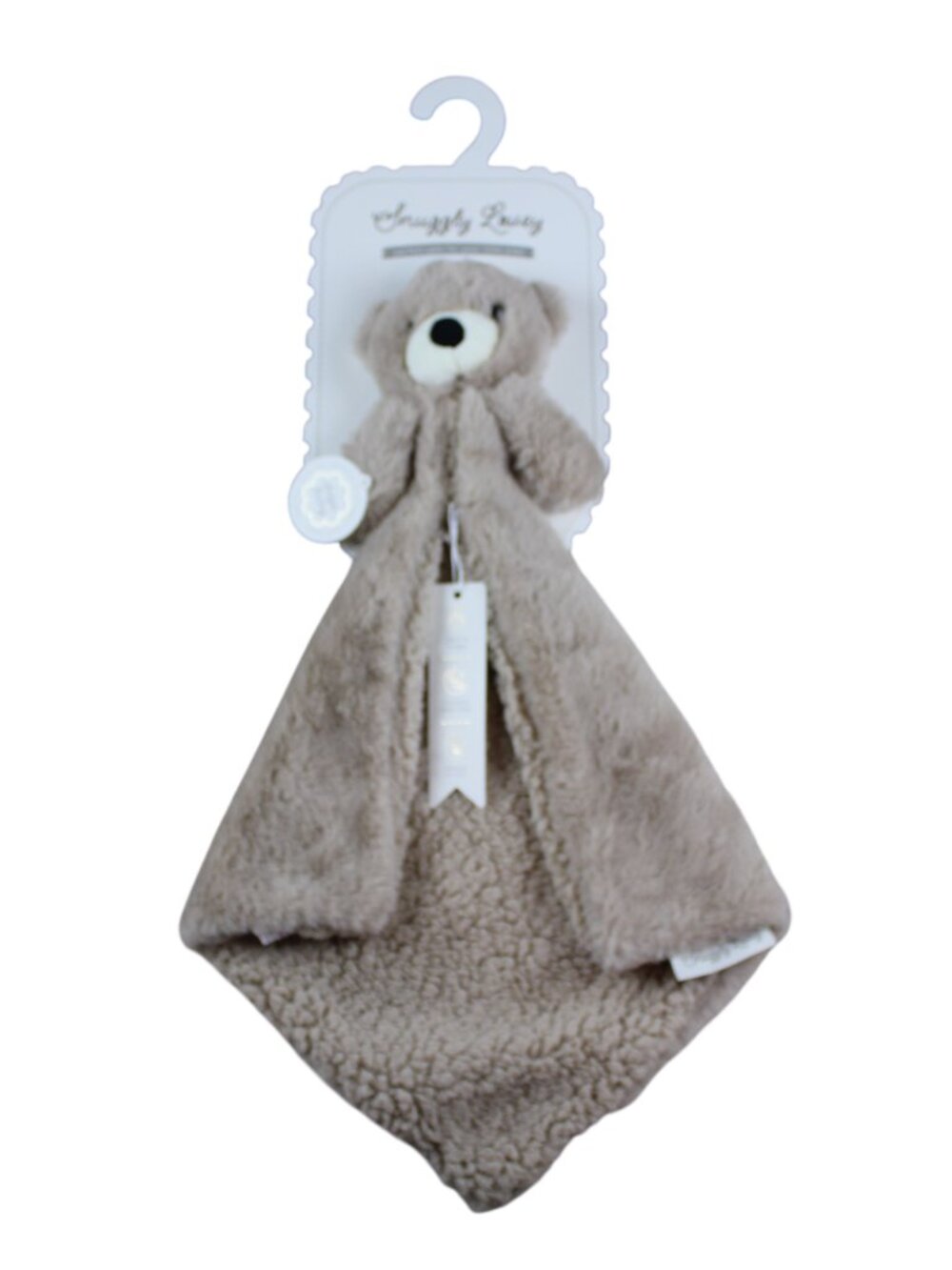 SL Home Fashions Teddy Bear Security Blanket Lovey Brown Plush Baby Oversize NWT